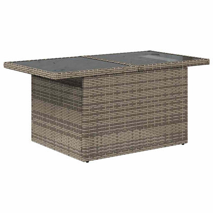 Set Divani da Giardino 2 pz con Cuscini Grigio Polyrattan Vetro