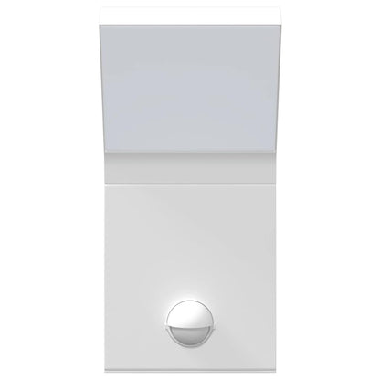 Applique con LED e Sensore Bianca in Alluminio Pressofuso