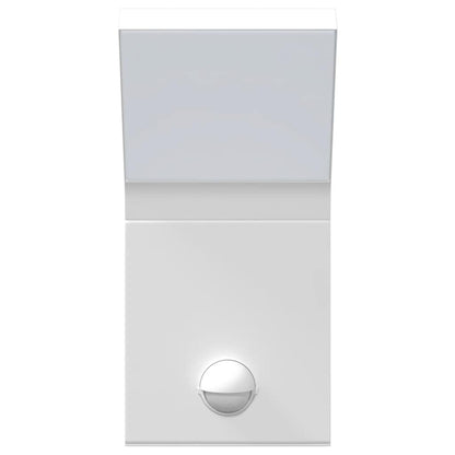 Applique con LED e Sensore 2 pz Bianche in Alluminio Pressofuso