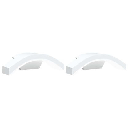 Applique per Esterni con LED 2 pz Bianche Alluminio Pressofuso