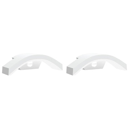 Applique con LED e Sensore 2 pz Bianche in Alluminio Pressofuso