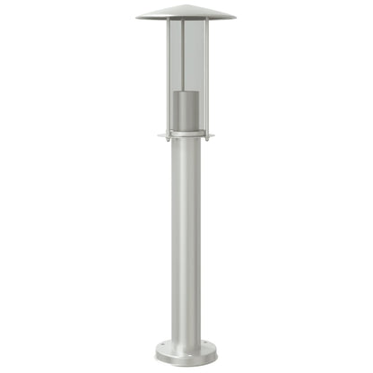 Lampada da Terra per Esterni Argento 60 cm in Acciaio Inox
