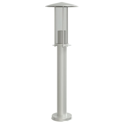 Lampada da Terra per Esterni Argento 60 cm in Acciaio Inox