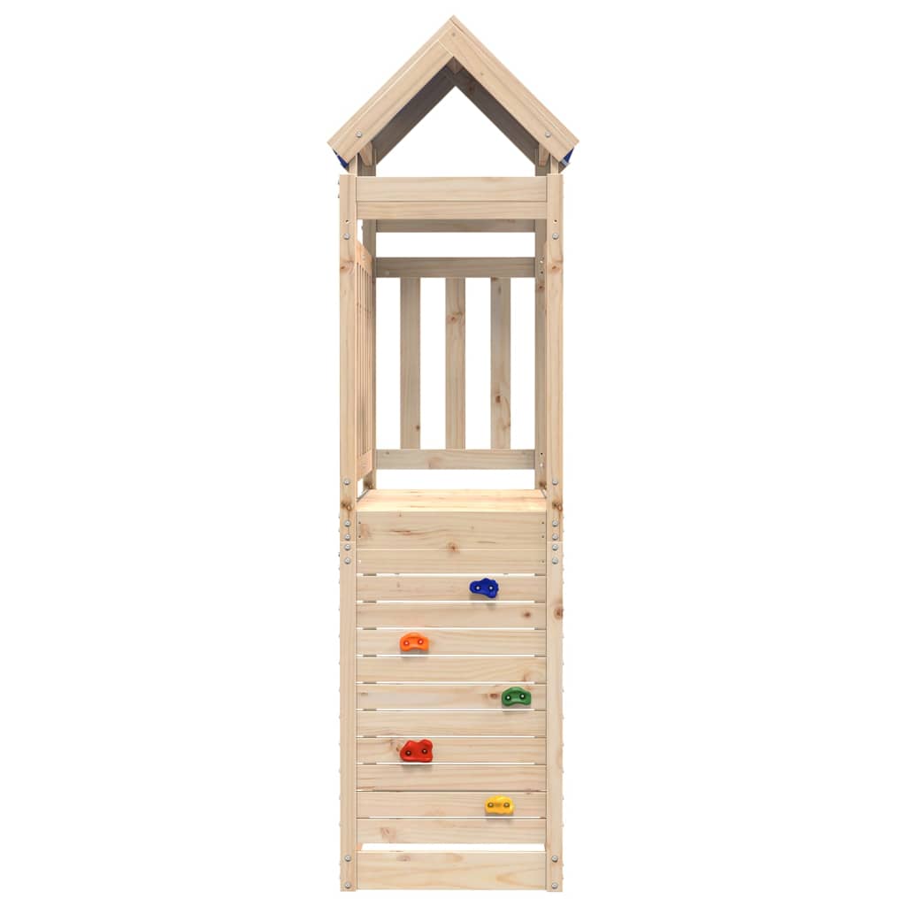 Torre da Gioco con Arrampicata 110,5x52,5x215 cm Massello Pino