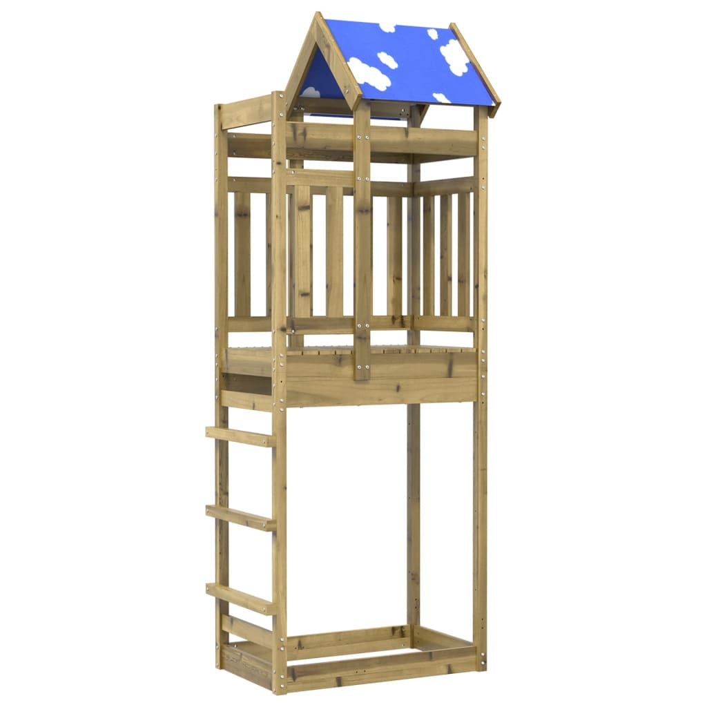 Torre da Gioco 85x52,5x239 cm in Legno di Pino Impregnato