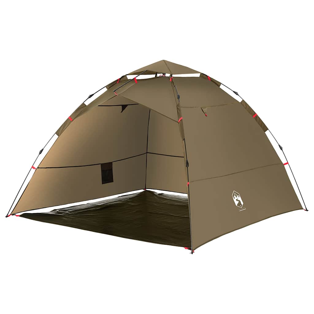 Tenda da Pesca 4 Persone Verde Oliva a Rilascio Rapido