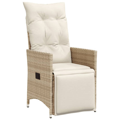 Set da BistrÃƒÆ’Ã‚Â² da Giardino 7 pz con Cuscini Beige in Polyrattan