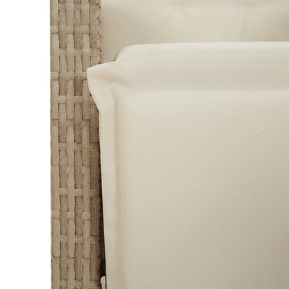Set da BistrÃƒÆ’Ã‚Â² da Giardino 7 pz con Cuscini Beige in Polyrattan