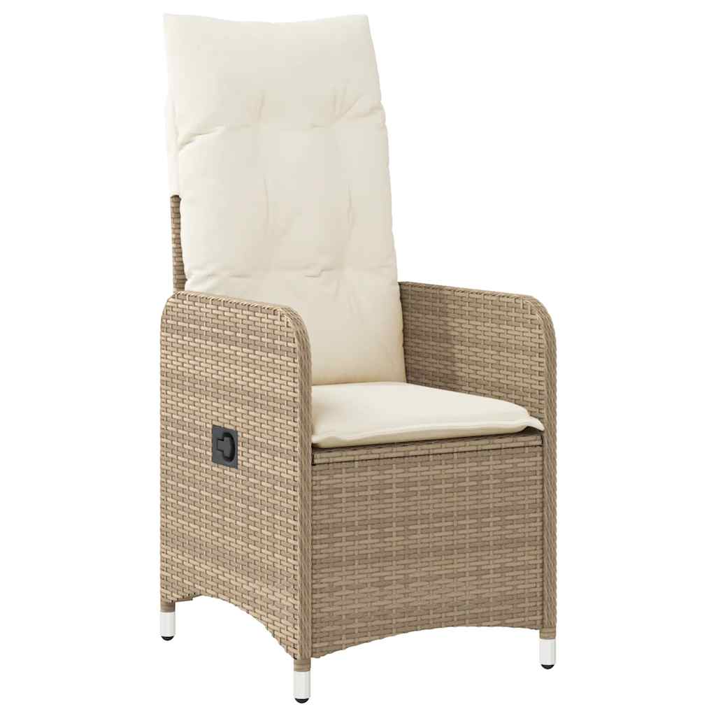 Set da BistrÃƒÆ’Ã‚Â² da Giardino 7 pz con Cuscini Beige in Polyrattan