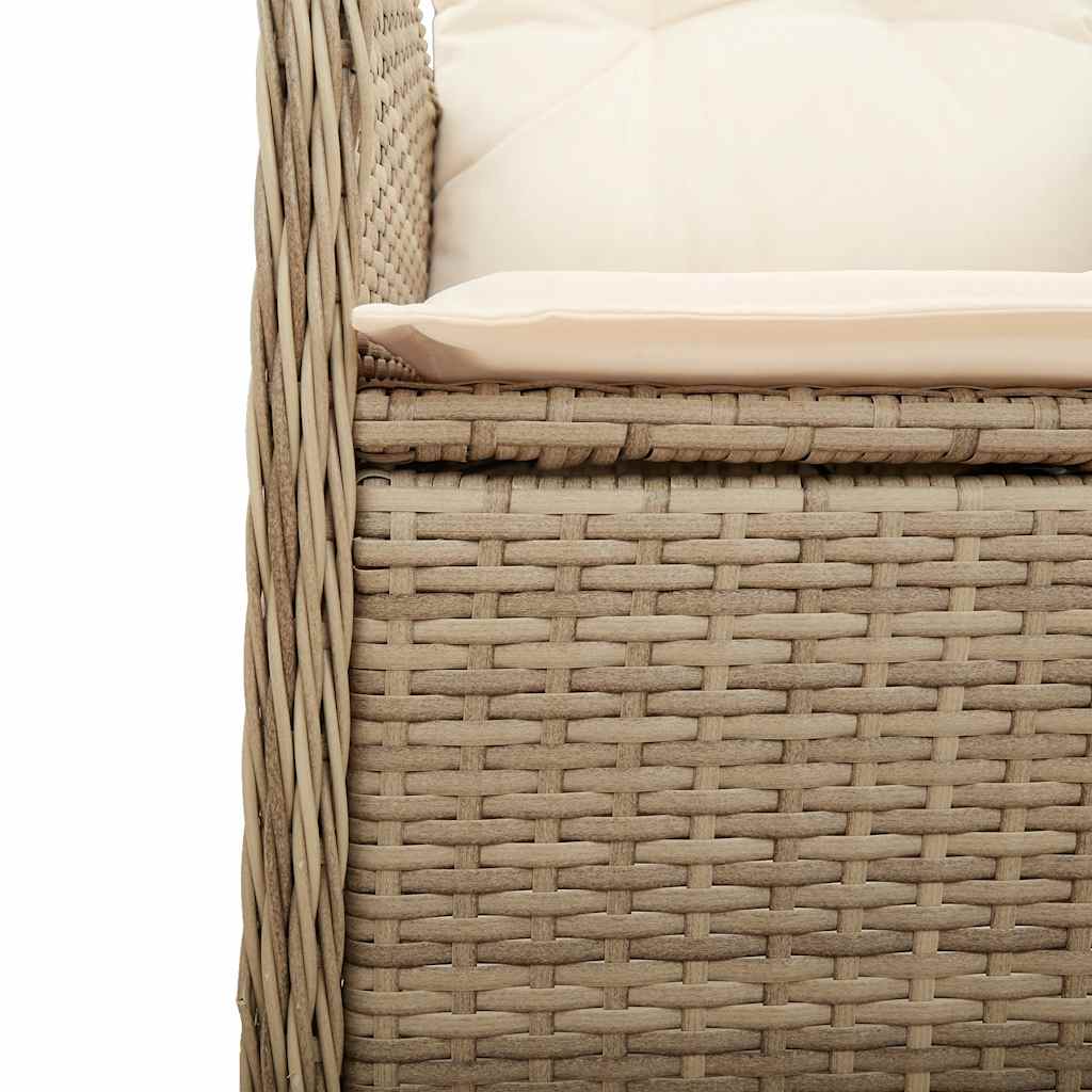 Set da BistrÃƒÆ’Ã‚Â² da Giardino 7 pz con Cuscini Beige in Polyrattan