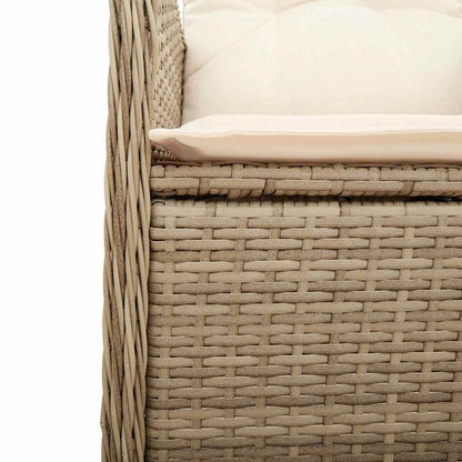 Set da BistrÃƒÆ’Ã‚Â² da Giardino 7 pz con Cuscini Beige in Polyrattan