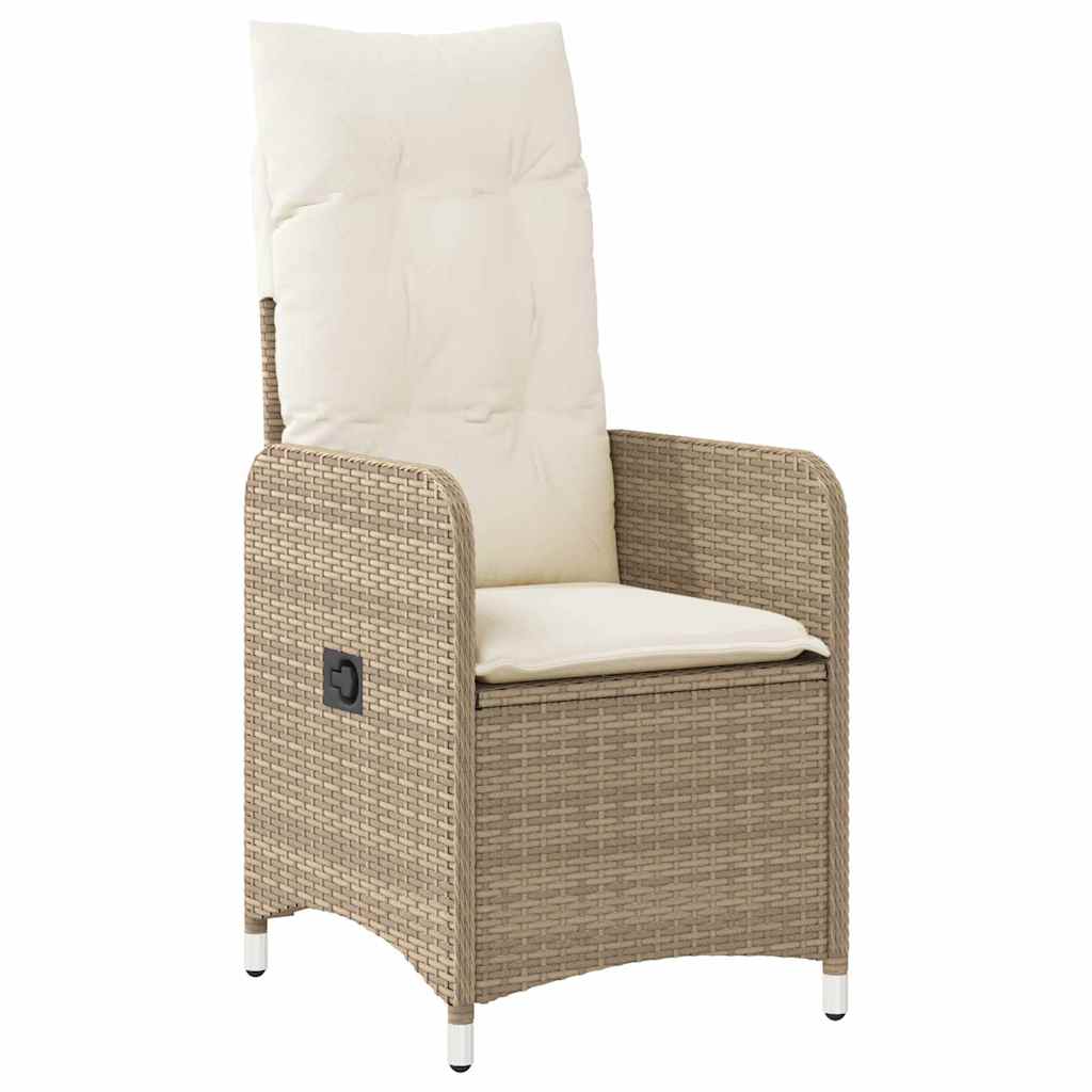 Set da BistrÃƒÆ’Ã‚Â² da Giardino 7 pz con Cuscini Beige in Polyrattan