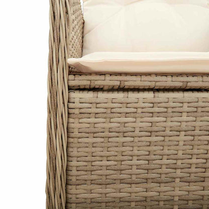 Set da BistrÃƒÆ’Ã‚Â² da Giardino 7 pz con Cuscini Beige in Polyrattan