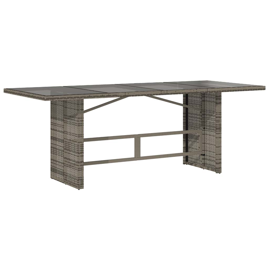 Set BistrÃƒÂ² da Giardino 7 pz con Cuscini in Polyrattan Grigio