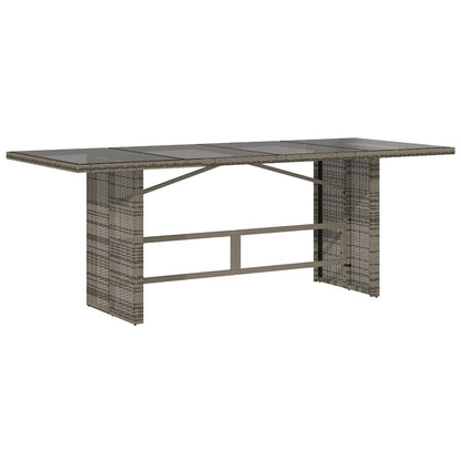 Set BistrÃƒÂ² da Giardino 7 pz con Cuscini in Polyrattan Grigio