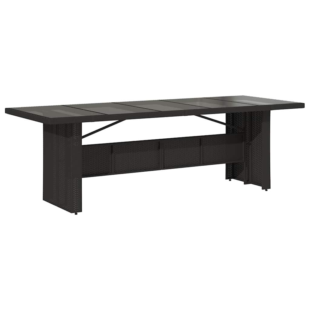 Set BistrÃƒÂ² da Giardino 9 pz con Cuscini in Polyrattan Nero