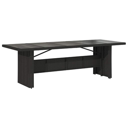 Set da BistrÃƒÂ² da Giardino 11 pz con Cuscini Nero in Polyrattan