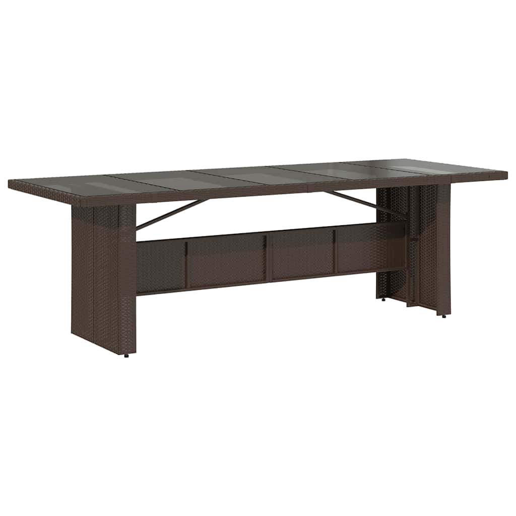 Set BistrÃƒÂ² da Giardino 9 pz con Cuscini in Polyrattan Marrone