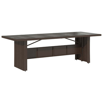 Set BistrÃƒÂ² da Giardino 9 pz con Cuscini in Polyrattan Marrone