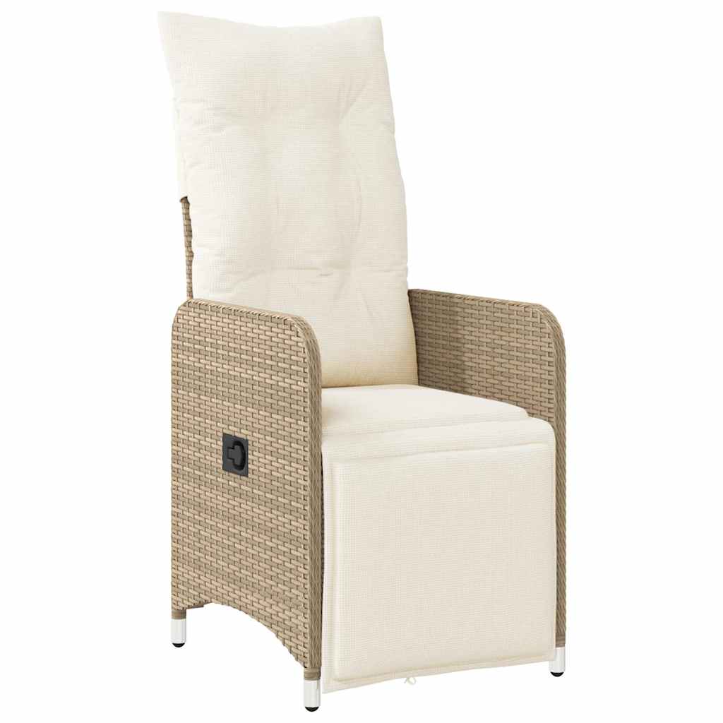 Set da BistrÃƒÂ² da Giardino 9 pz con Cuscini Beige in Polyrattan