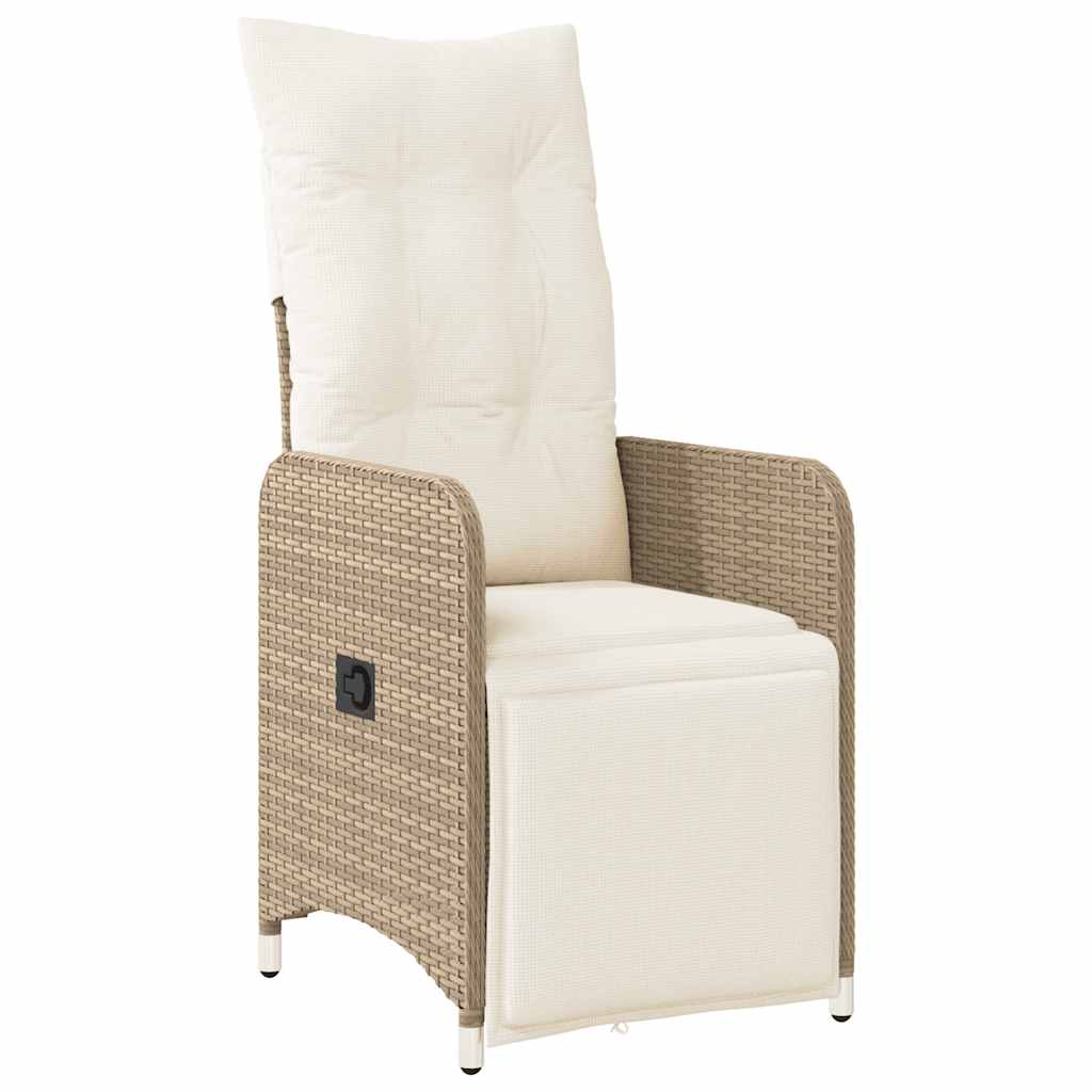 Set BistrÃƒÂ² da Giardino 11 pz con Cuscini in Polyrattan Beige