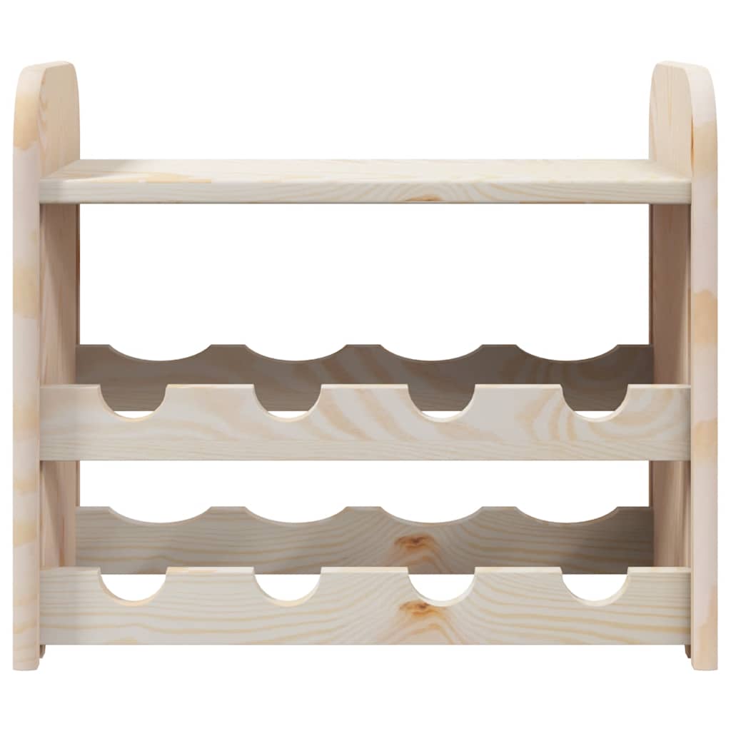 Portavini con Pannello Superiore 43x25x37cm Legno Massello Pino