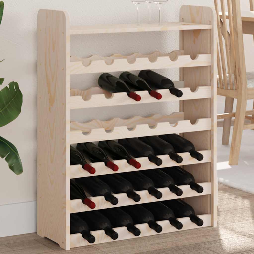 Portavini Pannello Superiore 67,5x25x87 cm Legno Massello Pino