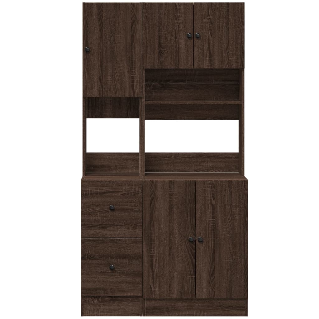 Mobile da Cucina Rovere Marrone 95x50x180 cm Legno Multistrato