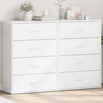 Credenze 2 pz Bianche 60x31x84 cm in Legno Multistrato