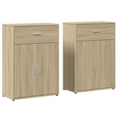 Credenze 2 pz Rovere Sonoma 60x30x84 cm in Legno Multistrato