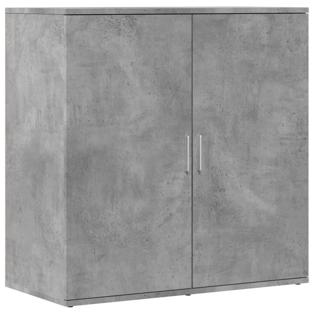Credenze 2 pz Grigio Cemento 79x38x80 cm in Legno Multistrato