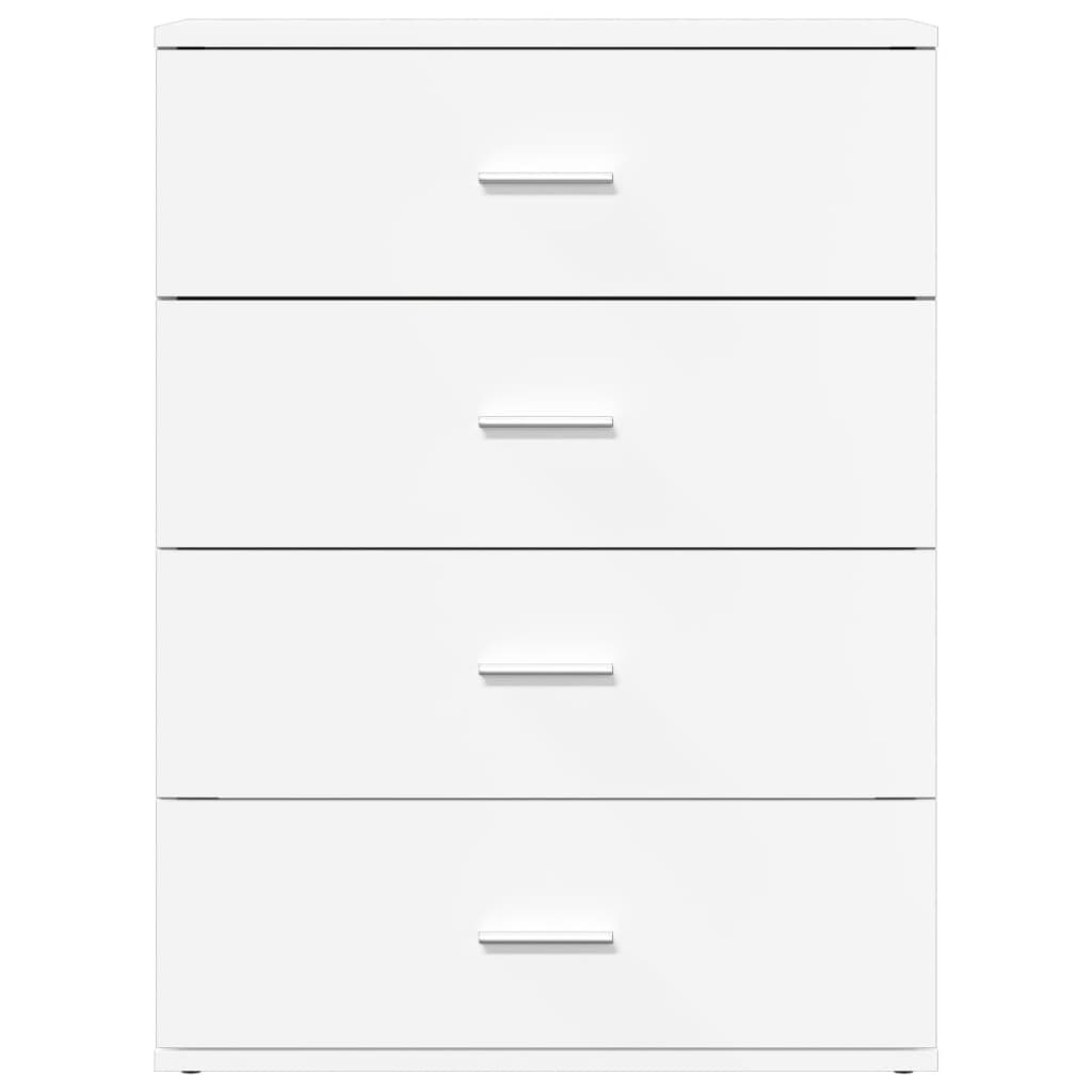 Credenze 2 pz Bianche 60x39x80 cm in Legno Multistrato