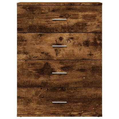 Credenze 2 pz Rovere Fumo 60x39x80 cm in Legno Multistrato