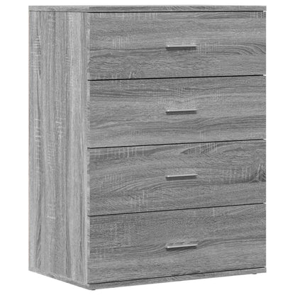 Credenze 2 pz Grigio Sonoma 60x39x80 cm in Legno Multistrato