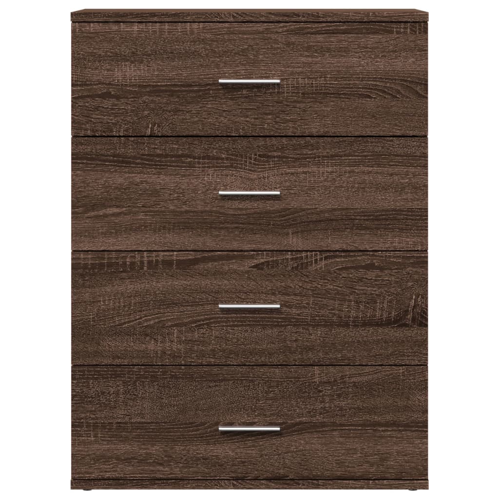 Credenze 2 pz Rovere Marrone 60x39x80 cm in Legno Multistrato