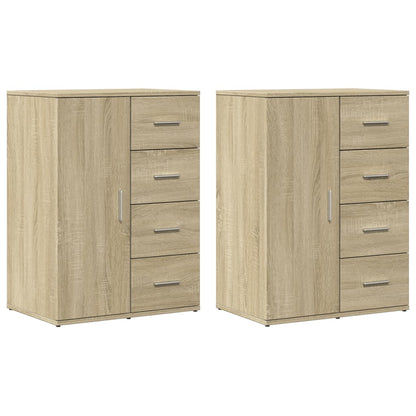 Credenze 2 pz Rovere Sonoma 59x39x80 cm in Legno Multistrato