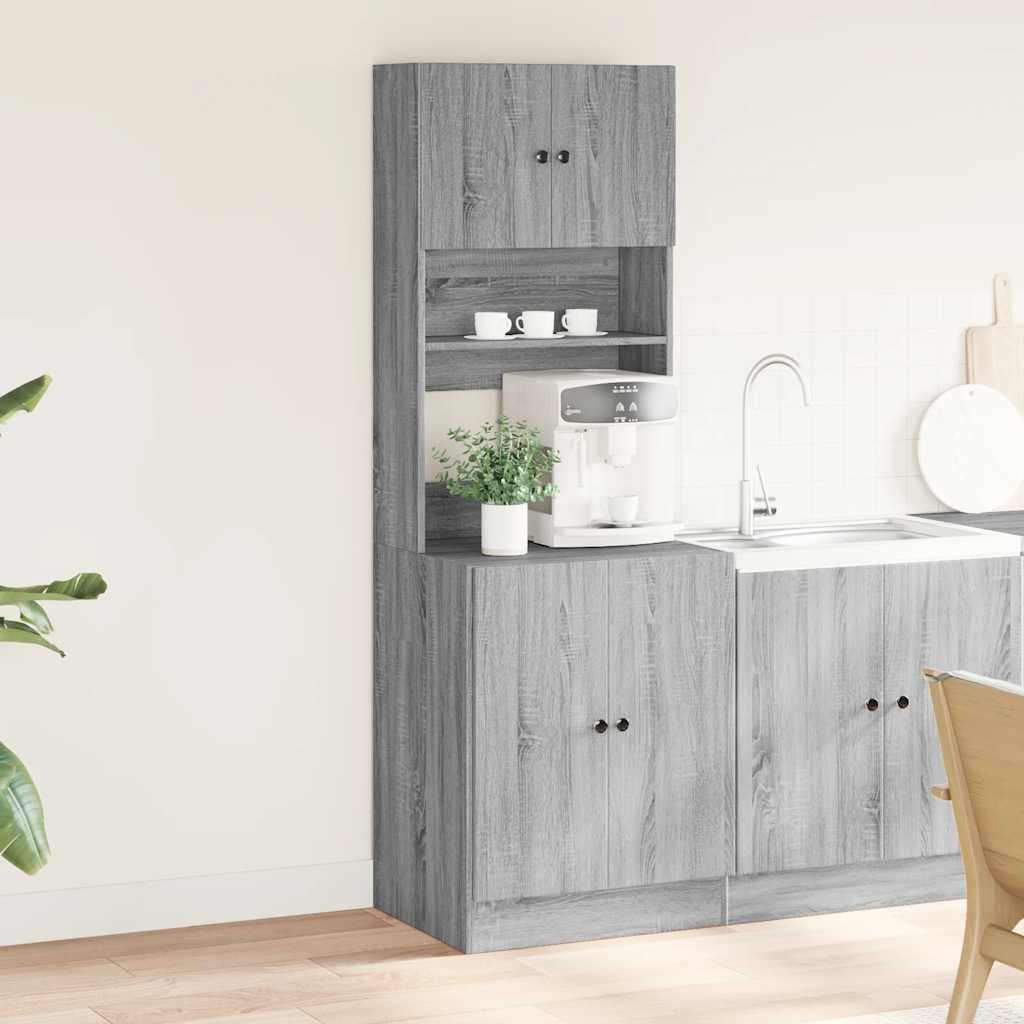 Mobile da Cucina Grigio Sonoma 60x50x180cm in Legno Multistrato