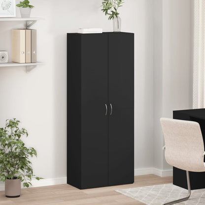 Schedario Nero 60x32x153 cm in Truciolato