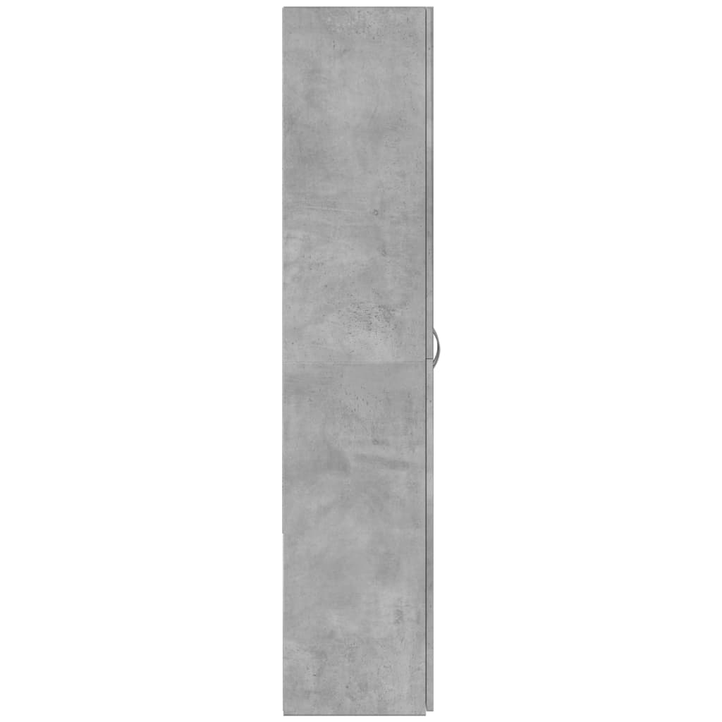 Schedario Grigio Cemento 60x32x153 cm in Truciolato