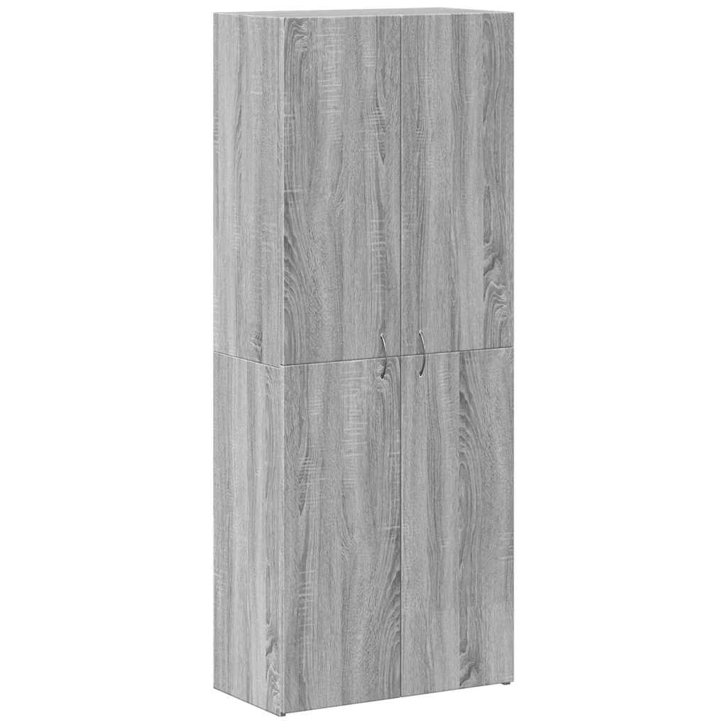 Schedario Grigio Sonoma 60x32x153 cm in Legno Multistrato