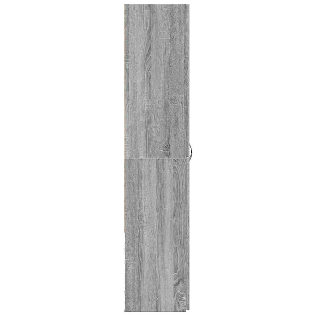 Schedario Grigio Sonoma 60x32x153 cm in Legno Multistrato