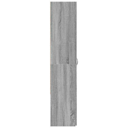 Schedario Grigio Sonoma 60x32x153 cm in Legno Multistrato