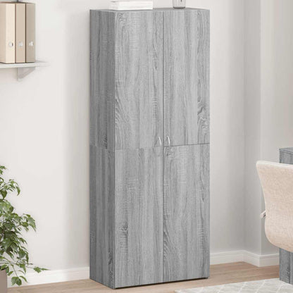 Schedario Grigio Sonoma 60x32x153 cm in Legno Multistrato