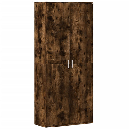Credenza Rovere Fumo 80x35x180 cm in Legno Multistrato