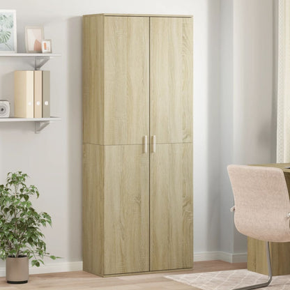 Credenza Rovere Sonoma 70x35x180 cm in Legno Multistrato