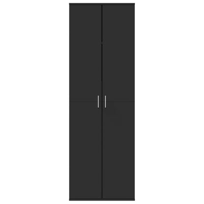 Credenza Nera 60x35x180 cm in Legno Multistrato