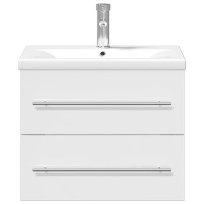 Mobile da Bagno con Lavabo Integrato Bianco Lucido