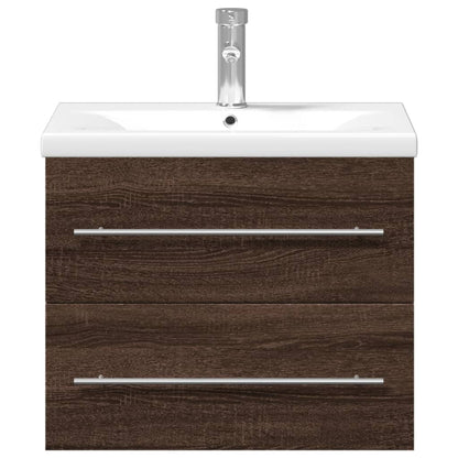 Mobile da Bagno con Lavabo Integrato Rovere Marrone