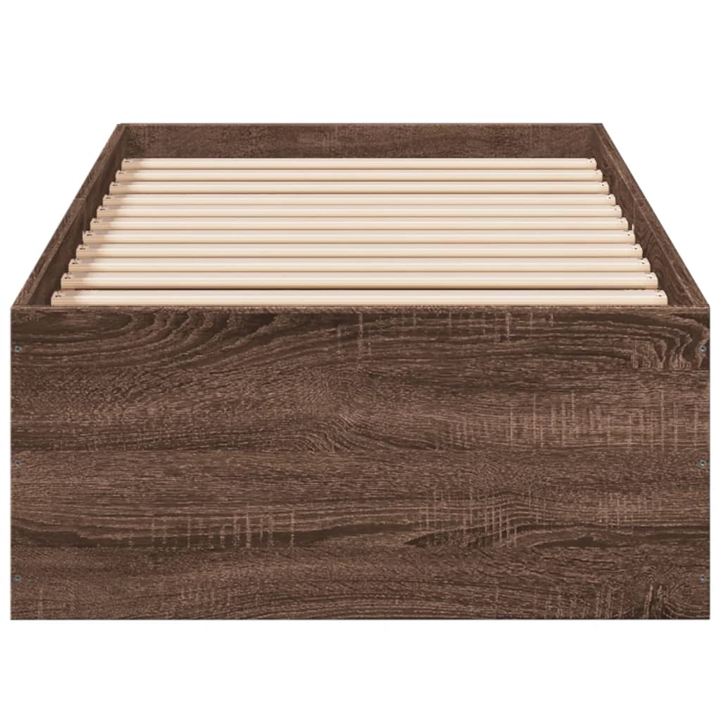 Giroletto senza Materasso Rovere Marrone 75x190cm in Truciolato