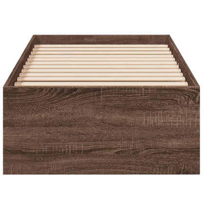 Giroletto senza Materasso Rovere Marrone 75x190cm in Truciolato